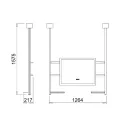 Mirror with LED light IO-D 800x600mm 220V/75W dark bronze