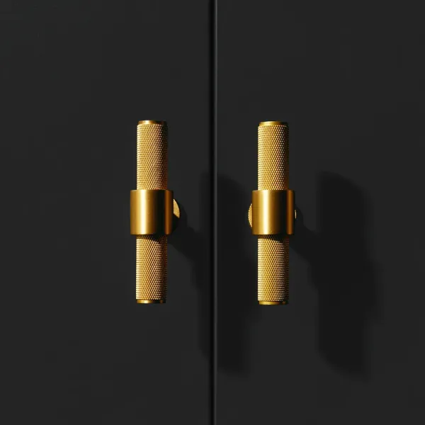 Knob Belgravia T L82mm matt black 