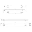 Handle Belgravia CC320mm L402mm polished nickel 