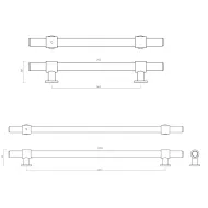Rankenėlė Belgravia CC320mm, L402mm, matinė juoda
