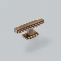 Knob Fitzrovia T L82mm brushed bronze