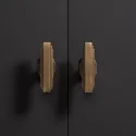 Knob Fitzrovia T L82mm brushed bronze