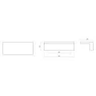 Handle Geddes CC64mm L84mm brass 