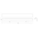 Handle Geddes CC320mm L340mm brass 