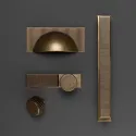 Plate for handle Barrington 160/190mm polished brass