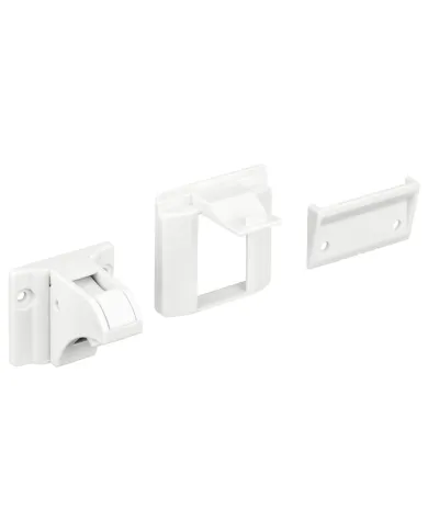 Magnetic lock system for doors with counterpiece, white