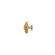 Rankenėlė vieno taško CAVIAR Ø40mm, H28mm, poliruotas žalvaris