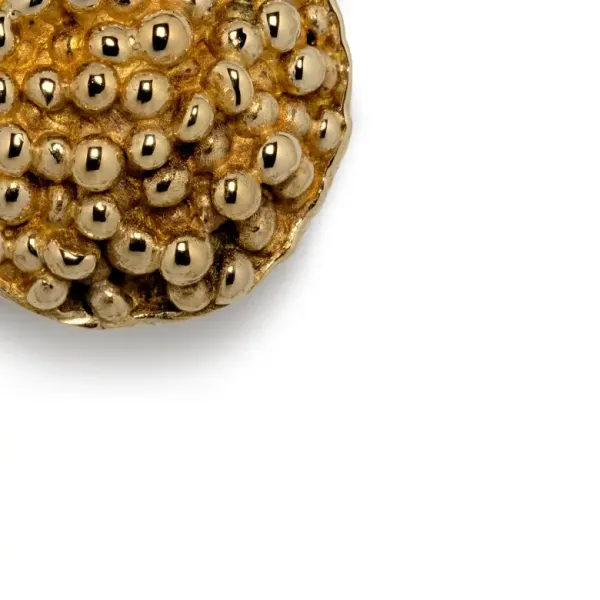 Rankenėlė vieno taško CAVIAR Ø40mm, H28mm, poliruotas žalvaris