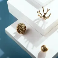 Knob CAVIAR Ø40mm H28mm polished brass 