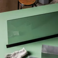Glass panel holder L500mm black