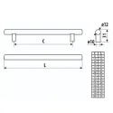 Handle CC192mm L272mm black 