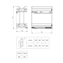 Pull out wire Cargo basket Unica 20, W300mm, full extension, with soft close, chrome