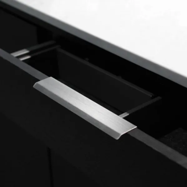 Handle CURVE CC128mm L200mm aluminum matt white 