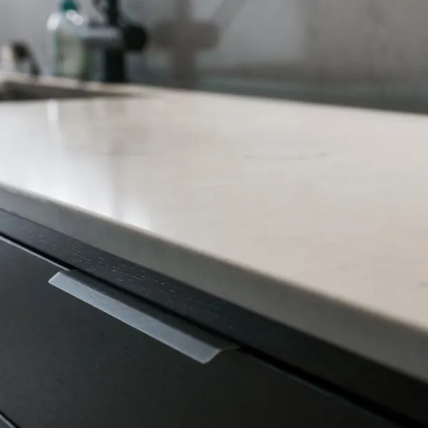 Handle CURVE CC128mm L200mm aluminum matt white 