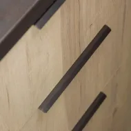 Rankenėlė CURVE CC128mm, L200mm, aliuminis matinė balta