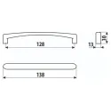 Handle CC128mm L137mm matt chrome