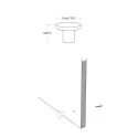 Knob T-type L55mm stainless steel