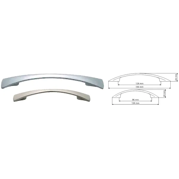 Handle CC96mm L138mm matt chrome 