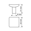 Handle 23x23mm chrome 