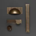 Plate for knob Barrington L100mm polished nickel