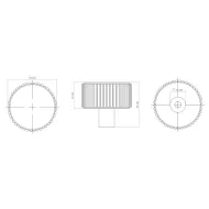 Knob Barrington Ø32mm brushed brass 