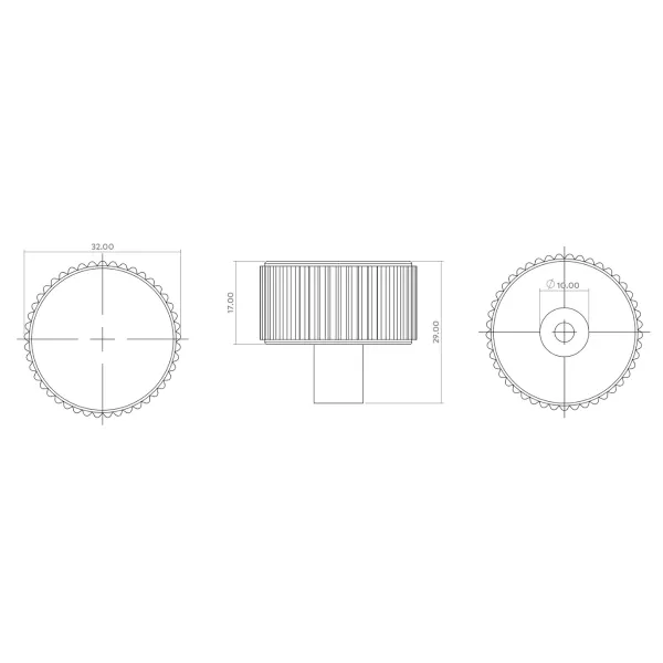 Knob Barrington Ø32mm brushed bronze 