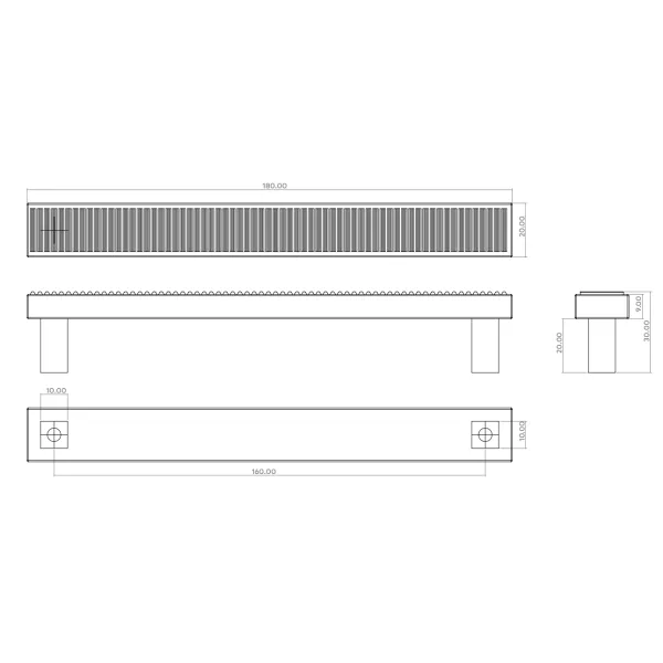 Rankenėlė Barrington Pull CC160mm, L180mm, šlifuotas bronza