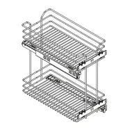 Pull out wire Cargo basket Unica 20, W450mm, full extension, with soft close, chrome