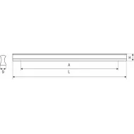 Handle CC128mm L150mm aluminum