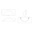 Handle Barrington Cup CC64mm L105mm brushed brass 