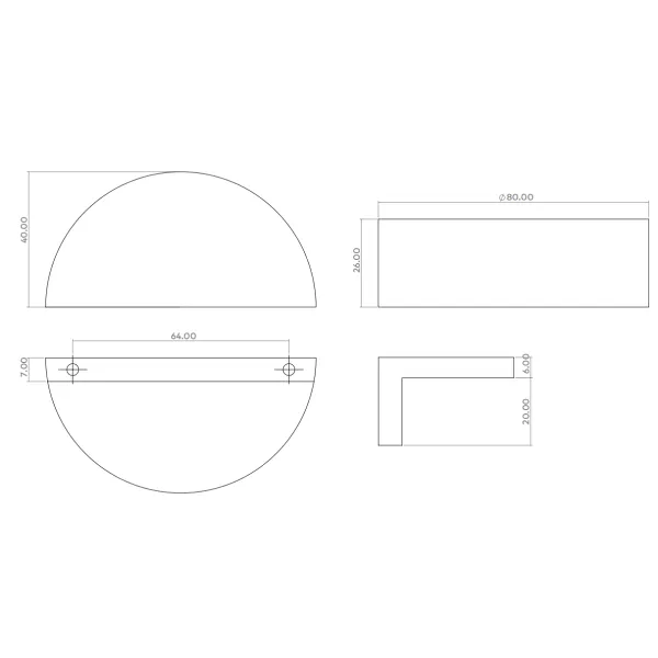 Rankenėlė Barrington Eclipse CC64mm, L80mm, tamsi bronza lygi