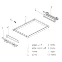 Drawer for trousers W600mm, with soft closing, white