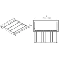 Drawer for trousers W600mm, with soft closing, gray anthracite