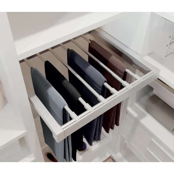 Drawer for trousers W800mm, with soft closing, white