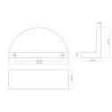 Handle Barrington Eclipse CC64mm L80mm brushed bronze fluted 