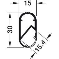 Profilis-kabykla LED L2500mm, aliuminis