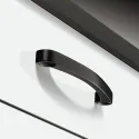 Rankenėlė H1325 CC192mm, 212x28mm, matinė juoda