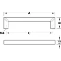 Rankenėlė CC128mm, L140mm, sendinta juoda