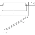 Handle CC96mm L156mm stainless steel 