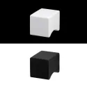 Knob PURA 19x19x26mm aluminum white matt
