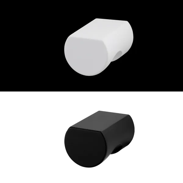 Knob FOCUS Ø22mm H30mm aluminum white matt