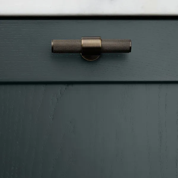 Knob Belgravia T L82mm polished dark bronze 