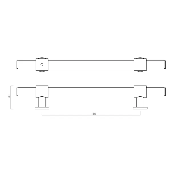 Rankenėlė Belgravia CC160mm, L242mm, žalvaris