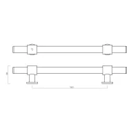 Handle Belgravia CC160mm L242mm polished dark bronze 