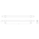 Handle Belgravia CC320mm L402mm brass 