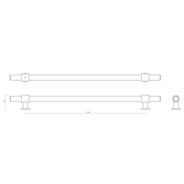 Rankenėlė Belgravia CC320mm, L402mm, žalvaris