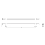 Handle Belgravia CC320mm L402mm polished dark bronze 