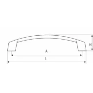 Rankenėlė CC128mm, L140mm, matinis nikelis