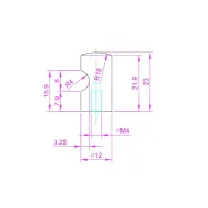Knob handle Ø12mm, H23mm satin nickel
