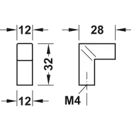 Rankenėlė taškinė LOFT 28x12mm, sendinta juoda